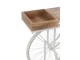 Bílý antik retro bar/konzolový stolek Bicycle - 185*36*85 cm J-Line by Jolipa
