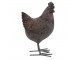 Hnědá antik dekorace slepice - 13*9*20 cm Clayre & Eef