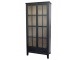 Černá antik dřevěná skříň / vitrína s policemi Floriette - 105*40*200 cm Chic Antique