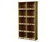 Hnědá antik dřevěná nástěnná polička s přihrádkami Sorting - 43*15*83cm Chic Antique