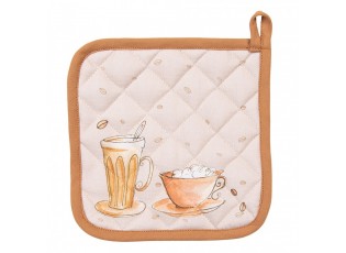 Béžová bavlněná chňapka - podložka Your Favorite Breakfast - 20*20 cm