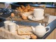 Béžová bavlněná chňapka - podložka Your Favorite Breakfast - 20*20 cm Clayre & Eef