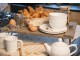 Béžová bavlněná chňapka - podložka Your Favorite Breakfast - 20*20 cm Clayre & Eef