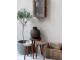 3ks retro dřěvěná stolička Grimaud Unique - Ø26*38/ Ø26*34/ Ø22*30cm Chic Antique