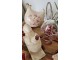 Dekorace vintage slepička s růžemi Rose - 12*11*13 cm Clayre & Eef