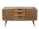 Černá kovovo-dřevěná komoda se šuplíky na nožičkách Closet High - 145*45*78 cm J-Line by Jolipa