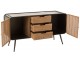 Černá kovovo-dřevěná komoda se šuplíky na nožičkách Closet High - 145*45*78 cm J-Line by Jolipa