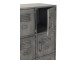 Šedá antik kovová komoda s 9ti boxy na nožičkách Matal silver - 86*41*114cm J-Line by Jolipa