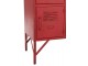 Červená antik kovová komoda s 9ti boxy na nožičkách Matal red - 86*41*114cm J-Line by Jolipa