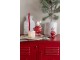 Červená antik kovová komoda s 9ti boxy na nožičkách Matal red - 86*41*114cm J-Line by Jolipa