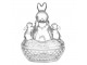 Skleněná dóza na bonbóny s králíčky Rabbit - 12*9*17 cm Clayre & Eef