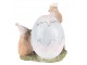 Velikonoční dekorace kuřátek u vajíčka Happy Easter - 12*9*12 cm Clayre & Eef