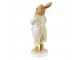 Velikonoční dekorace králík hrající na mrkev - 5*8*16 cm Clayre & Eef