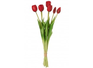 Kytice 7ks červených realistických tulipánů Tulips - 45cm