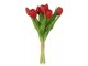 Kytice 7ks červených realistických tulipánů - 31cm J-Line by Jolipa