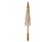 Přírodní slunečník do ruky s krajkou Paeso - Ø44*54cm J-Line by Jolipa
