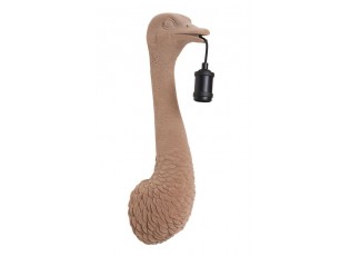 Písková nástěnná lampa pštros Ostrich velvet sand - 18*15*57 cm / E27
