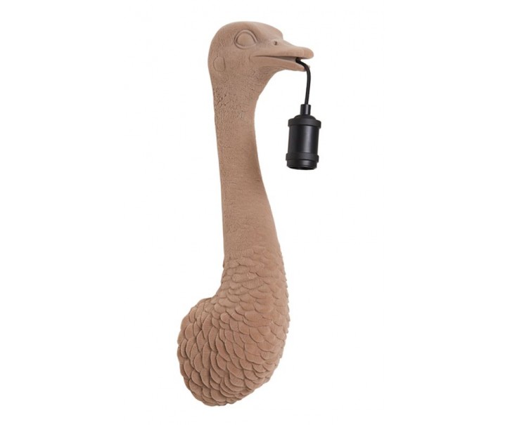 Písková nástěnná lampa pštros Ostrich velvet sand - 18*15*57 cm / E27 Light & Living