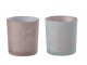 2ks růžový a modrý skleněný svícen na čajovou svíčku Sakura - Ø 7*8 cm J-Line by Jolipa