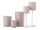 2ks růžový a modrý skleněný svícen na čajovou svíčku Sakura - Ø 12*17cm J-Line by Jolipa