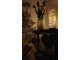 Válcovitá stolní lampa Tiffany s kvítky Vistaria - Ø 15*36 cm E14/max 1*40W Clayre & Eef