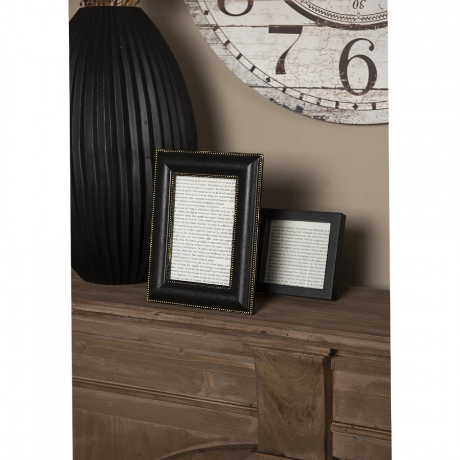 Černý antik čtvercový fotorámeček - 12*4*12 cm / 10*10 cm Clayre & Eef Černý antik čtvercový fotorámeček - 12*4*12 cm / 10*10 cm Clayre & Eef