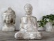 Bílo - zlatá antik dekorace socha Buddha Vittel - 23*17*28cm Chic Antique