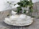 Bílo - zlaté antik cementové krmítko pro ptáčky Vittel - 31*31*10cm Chic Antique