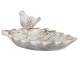 Bílo - zlaté antik cementové krmítko pro ptáčky Vittel - 22*14*9cm Chic Antique