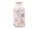 Keramická dekorační váza s květy Floral Auray - Ø 7*15cm Chic Antique