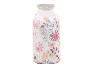 Keramická dekorační váza s květy Floral Auray - Ø 7*15cm