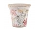 Keramický dekorační obal na květináč s květy Floral Auray S - Ø 9*8,5cm Chic Antique