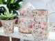 Keramický dekorační obal na květináč s květy Floral Auray S - Ø 9*8,5cm Chic Antique