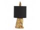 Zlatá stolní lampa králík s černým stínidlem Rabbi – Ø20*45 cm E27/max 1*60W*60W Clayre & Eef