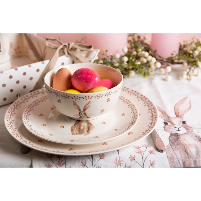 Porcelánová miska Rustic Easter Bunny - Ø 14*7 cm / 0.5 L Clayre & Eef Porcelánová miska Rustic Easter Bunny - Ø 14*7 cm / 0.5 L Clayre & Eef