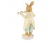 Velikonoční dekorace králík hrající na housle ve tvaru květiny - 8*5*16 cm Clayre & Eef