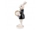 Velikonoční dekorace králík v kabátku držící vajíčko - 6*6*15 cm Clayre & Eef