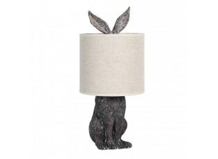 Stolní lampa v designu králíka s béžovým stínidlem – Ø 20*45 cm E27/max 1*60W