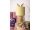 Zlatá stolní lampa králík se žlutým stínidlem Rabbi – Ø20*43 cm E27/max 1*60W Clayre & Eef