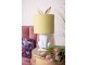 Bílá stolní lampa králík se žlutým stínidlem Rabbi - Ø 20*43 cm E27/max 1*60W Clayre & Eef