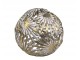 Bronzová antik kovová dekorační koule Vire Leaves - Ø 12cm Chic Antique