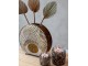 Bronzový antik kovový svícen Vire Leaves - Ø 8*11 cm Chic Antique