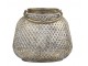 Bronzová antik kovová lucerna s uchem Vire - Ø20*18cm Chic Antique