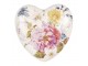 Keramické dekorační srdce s květy Lovely Flowers M - 8*8*4 cm Clayre & Eef