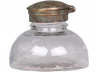 Skleněná francouzská dekorační vázička Old French - Ø 8*6cm