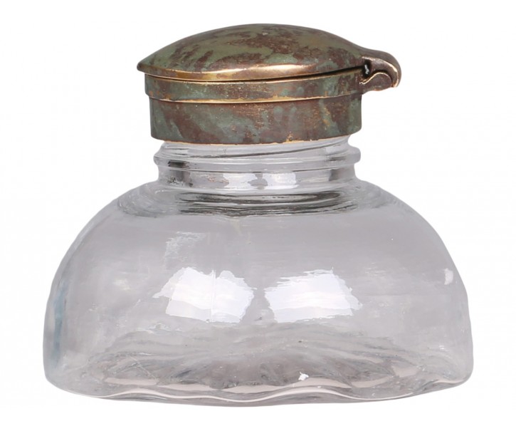 Skleněná francouzská dekorační váza Old French - Ø 8*6cm Chic Antique