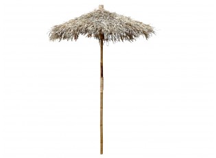 Bambusový slunečník se střechou z listů Parasol Bamboo Lyon - ∅ 160*240 cm