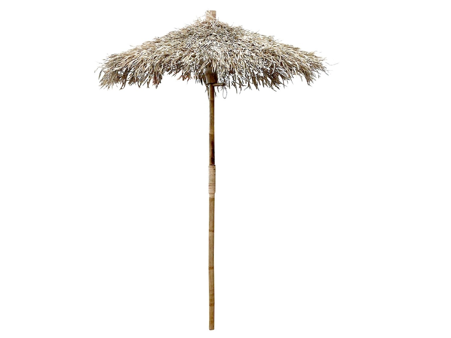 Bambusový slunečník se střechou z listů Parasol Bamboo - ∅ 160*240 cm