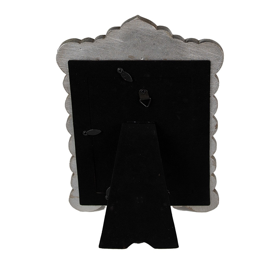 Stříbrný antik fotorámeček se slony - 17*1*25 cm / 10*15 cm Clayre & Eef Stříbrný antik fotorámeček se slony - 17*1*25 cm / 10*15 cm Clayre & Eef