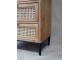 Hnědá antik dřevěná komoda se šuplíky a výpletem French wicker - 54*32*125cm Chic Antique